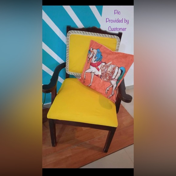 💐🔵Set of 2 - Horse Print Cushion Covers Without Filler - Picture 8 of 8